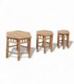 Garden Stools 3 pcs Bamboo