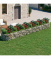 Gabion Raised Bed Galvanised Iron 600x100x50 cm
