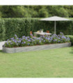 Garden Planter Powder-coated Steel 523x140x36 cm Silver