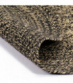 Handmade Rug Jute Black and Brown 240 cm