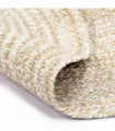 Handmade Rug Jute White and Brown 210 cm