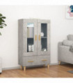 Highboard Concrete Grey 70x31x115 cm Engineered Wood