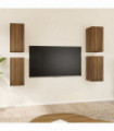 TV Cabinets 4 pcs Brown Oak 30.5x30x60 cm Engineered Wood