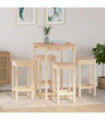 5 Piece Bar Set Solid Wood Pine