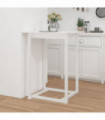 Bar Table White 80x80x110 cm Solid Wood Pine