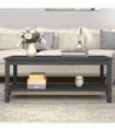 Coffee Table Grey 110x55x45 cm Solid Wood Pine