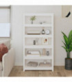 Book Cabinet White 80x35x154 cm Solid Wood Pine