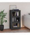 Book Cabinet Grey 50x35x97 cm Solid Wood Pine