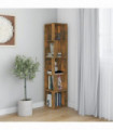 Corner Cabinet Smoked Oak 33x33x164.5 cm Engineered Wood