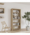 6-Tier Bookcase 80x30x170 cm Solid Wood Acacia