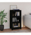 Book Cabinet Black 50x35x97 cm Solid Wood Pine