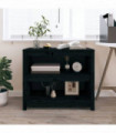 Book Cabinet Black 80x35x68 cm Solid Wood Pine