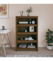 Book Cabinet Honey Brown 80x35x126 cm Solid Wood Pine