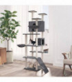 Cat Tree with Sisal Scratching Posts Dark Grey 191 cm