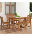7 Piece Garden Dining Set Solid Teak Wood