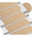 Self-adhesive Stair Mats 15 pcs Light Brown 65x25 cm