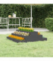 Planter Grey 80x80x27 cm Solid Wood Pine