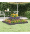 Planter Grey 80x80x27 cm Solid Wood Pine