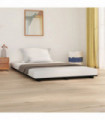 Bed Frame Black 135x190 cm 4FT6 Double Solid Wood Pine