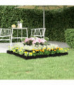 Planter Black 110x110x27 cm Solid Wood Pine