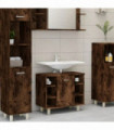 Bathroom Cabinet Smoked Oak 60x32x53.5 cm Engineered Wood