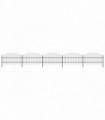 Garden Fence with Spear Top Steel (0.75-1)x8.5 m Black