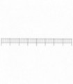 Garden Fence with Hoop Top Steel 13.6x1 m Black