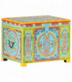 vidaXL Hand Painted Storage Box 50x40x40 cm Solid Mango Wood