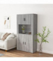 vidaXL Highboard Grey Sonoma Engineered Wood