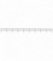 Garden Fence with Hoop Top Steel 15.3x0.8 m Black