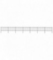 Garden Fence with Hoop Top Steel 11.9x1 m Black