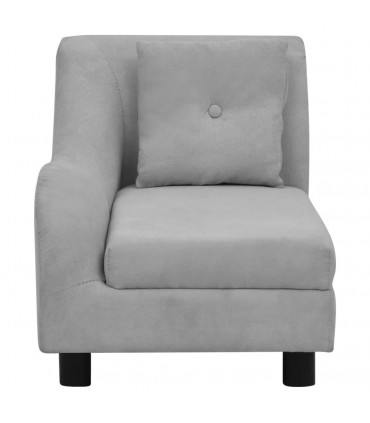 Dog Sofa with Pillow Grey 83x44x44 cm Plush