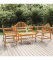 vidaXL 4 Piece Garden Lounge Set Solid Wood Teak