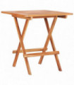 vidaXL Folding Bistro Table 60x60x65 cm Solid Teak Wood