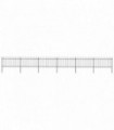 Garden Fence with Hoop Top Steel 10.2x1 m Black