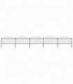 Garden Fence with Spear Top Steel (1.25-1.5)x8.5 m Black