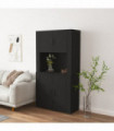 vidaXL Highboard Black Engineered Wood