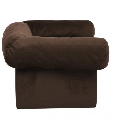 Dog Sofa with Drawer Brown 75x50x38 cm Plush