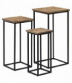 3 Piece Plant Table Set Reclaimed Teak