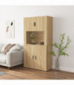 vidaXL Highboard Sonoma Oak Engineered Wood