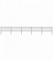 Garden Fence with Hoop Top Steel 8.5x0.8 m Black