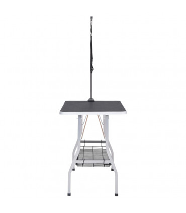 Adjustable Dog Grooming Table with 2 Loops and Basket