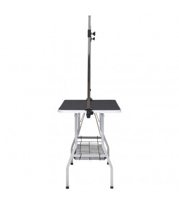 Adjustable Dog Grooming Table with 2 Loops and Basket