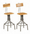 Bar Chairs 2 pcs Solid Reclaimed Teak Wood
