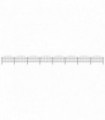 Garden Fence with Spear Top Steel (0.75-1)x13.6 m Black