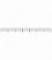 Garden Fence with Spear Top Steel (0.75-1)x11.9 m Black