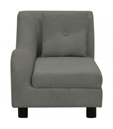 Dog Sofa with Pillow Dark Grey 83x44x44 cm Plush