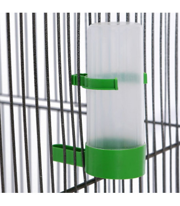 Bird Cage with Roof Black 66x66x155 cm Steel