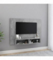 Wall TV Cabinet Concrete Grey 120x23.5x90 cm Engineered Wood