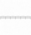 Garden Fence with Spear Top Steel (0.75-1)x10.2 m Black